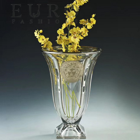 Ваза Versace Большая и роскошная ваза из легендарного богемского стекла с символикой именитых итальянских модельеров Versace