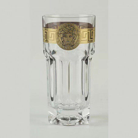 Стакан Versace (9588) Большая и роскошная ваза из легендарного богемского стекла с символикой именитых итальянских модельеров Versace