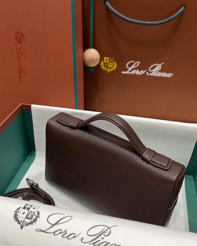 Сумка женская Loro Piana 19 см, бордовый (14289)