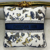 Подушка декоративная бабочки Christian Dior 45х45 синяя (15291)