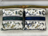Подушка декоративная бабочки Christian Dior 45х45 синяя (15291)