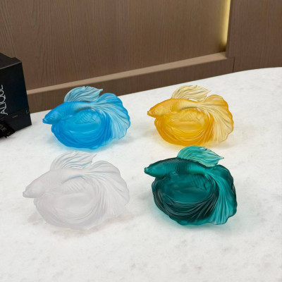 Статуэтка-менажница Lalique Fighting Fish 25*14 см (18593)