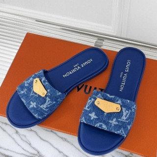 Шлепанцы Louis Vuitton Lily denim (16894)