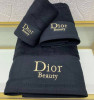 Полотенце Christian Dior, 3 шт черное (12696)