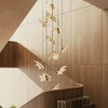 Люстра Lalique Champs Elysees Liana 14 ламп 250*65 см позолота (17397)
