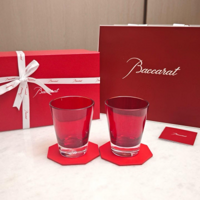 Набор из 2-х красных стаканов Baccarat 200 мл (17499)
